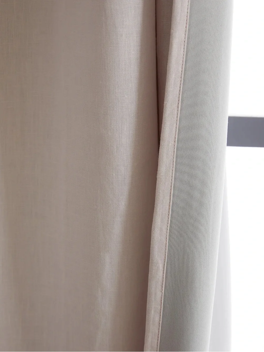 Quince 48x96 European Linen Room Darkening Curtain Vintage Blush Single Panel
